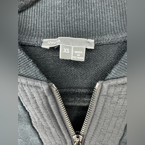 Vince Black Cotton Blend Full Zip Jacket - Picture 4 of 7